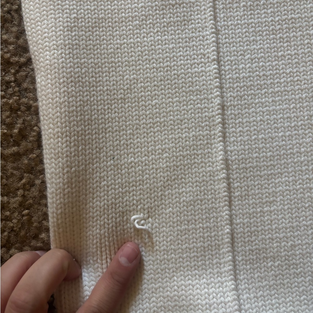 Fendi Women Knitted Trousers Size 2 White Wide Leg Pants Heavyweight - Picture 6 of 9